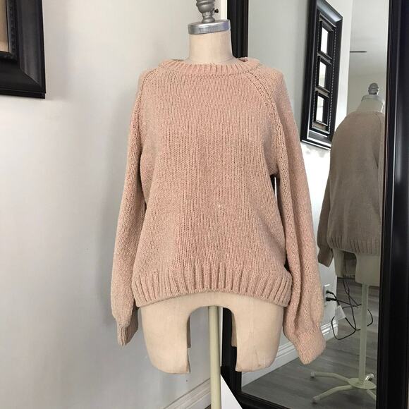 Level Eight Beige Cozy Pullover Knit Cozy Sweater Sweatershirt  Large - Picture 1 of 6